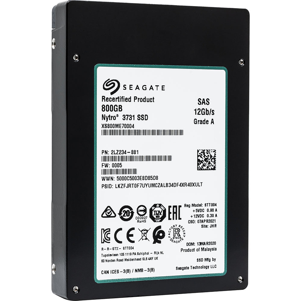 Seagate Nytro 3731 XS800ME70004 800GB SAS 12Gb/s 2.5in Recertified Solid State Drive