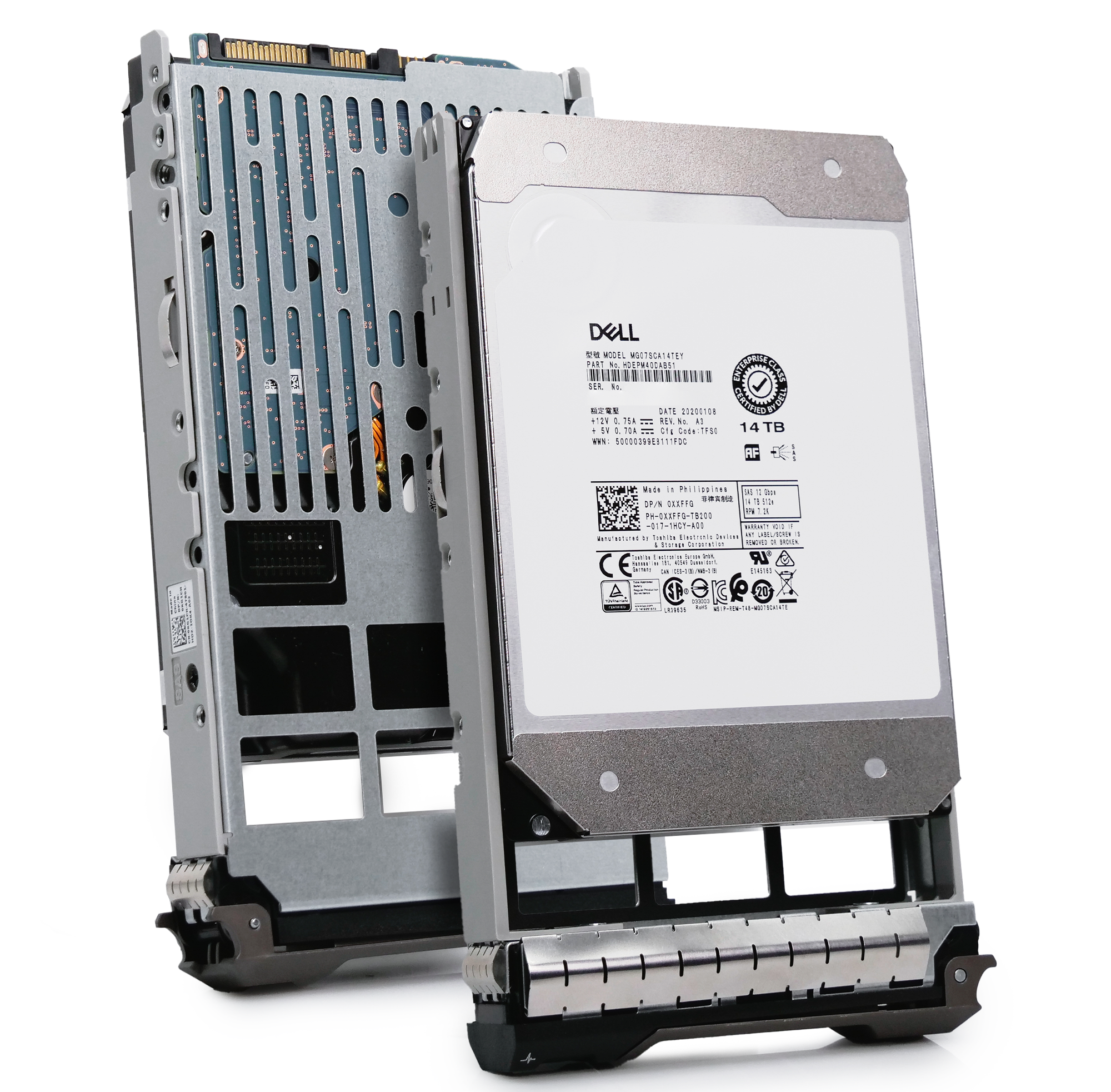 Dell G13 0XXFFG 14TB 7.2K RPM SAS 12Gb/s 512e 3.5in Refurbished HDD