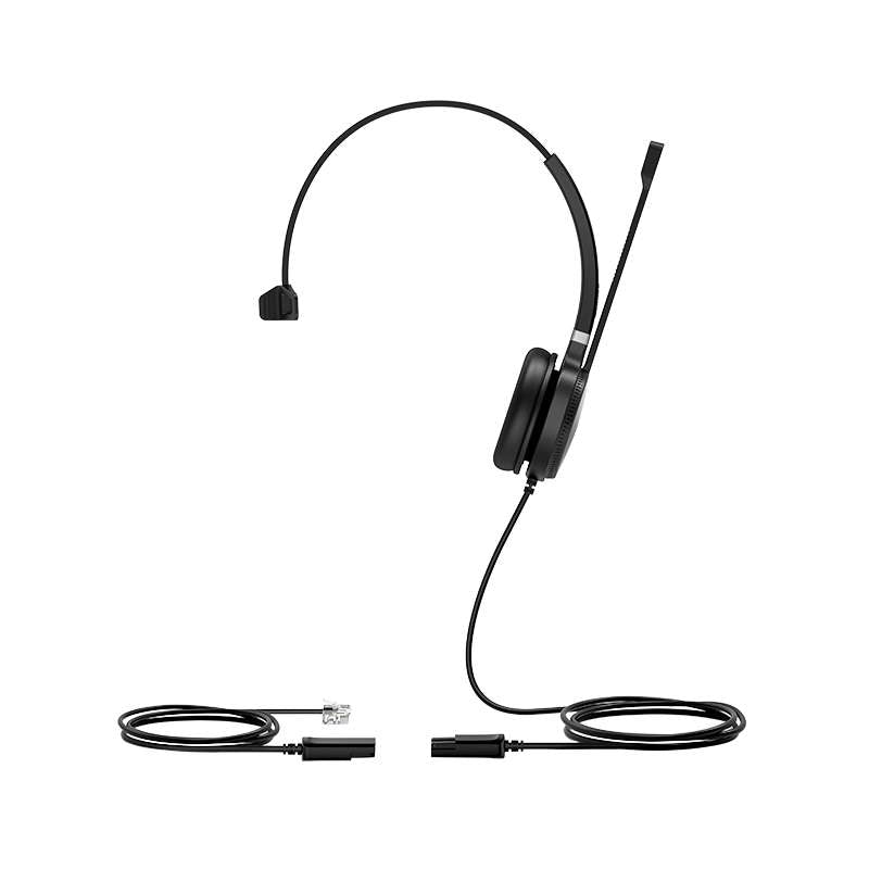 Yealink YHS34 Mono Professional RJ9 Wired Headset with Leather Cushions for Yealink IP Phones