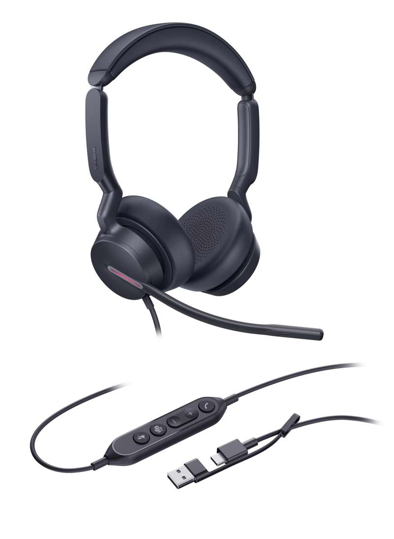 Yealink UH46 Dual Teams USB-C/A - Premium Stereo USB Headset for Microsoft Teams