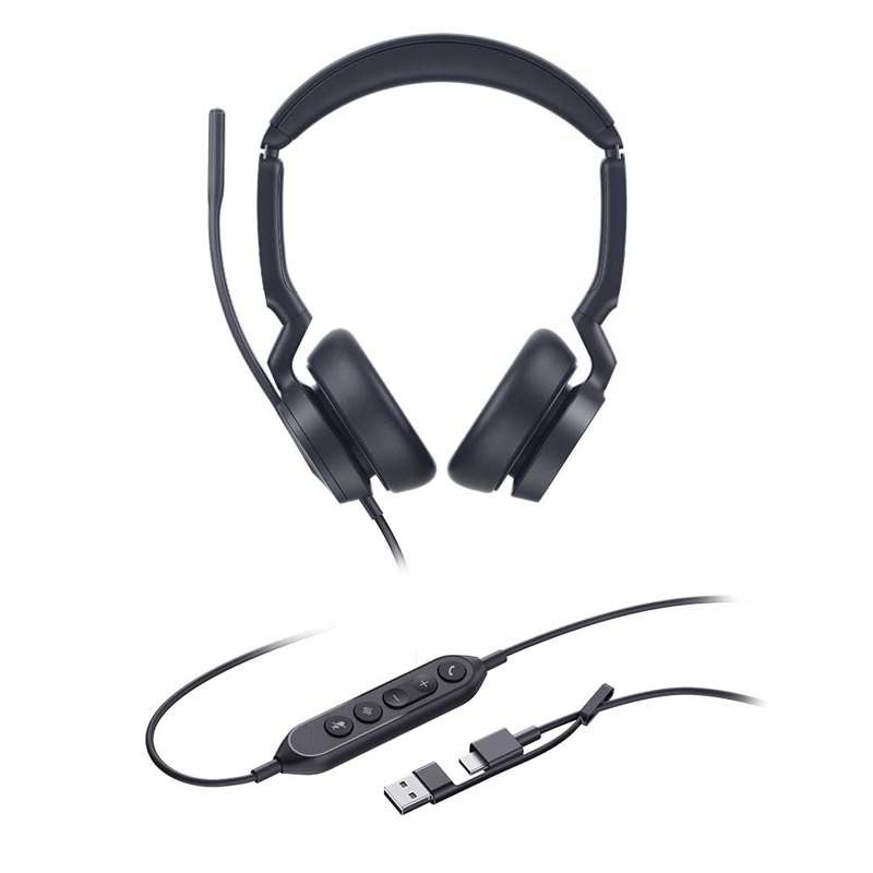 Yealink UH46 Dual UC USB-C/A Premium Stereo USB Headset for Unified Communication