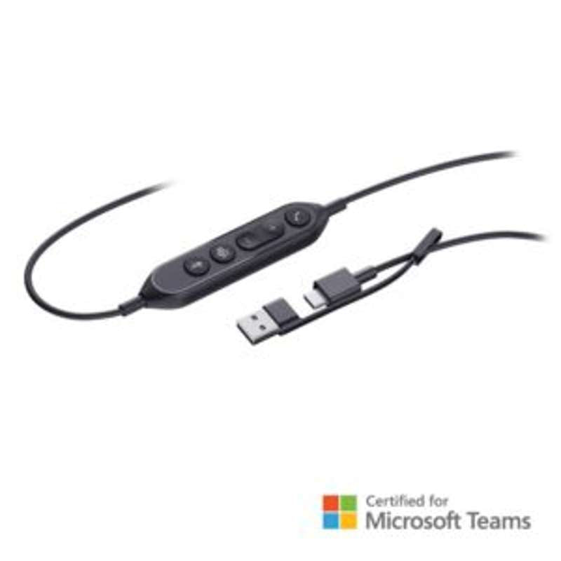Yealink UH46 Mono Teams USB-C/A Lightweight USB Headset for Microsoft Teams