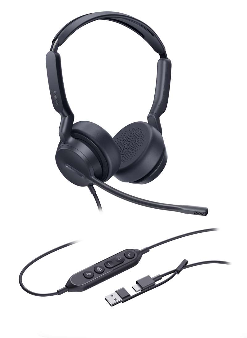 Yealink UH42 Dual Teams USB-C/A Professional Stereo USB Headset for Microsoft Teams