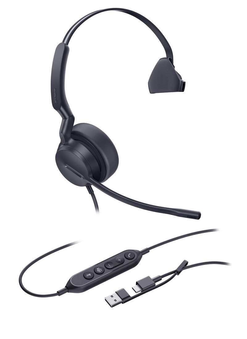 Yealink UH42 Mono Teams USB-C/A Lightweight USB Headset for Microsoft Teams