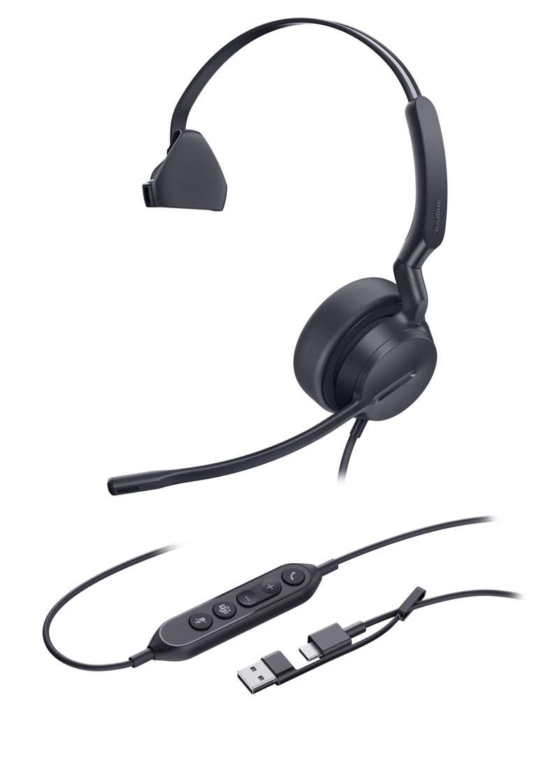 Yealink UH42 Mono UC USB-C/A Professional Stereo USB Headset for Microsoft Teams