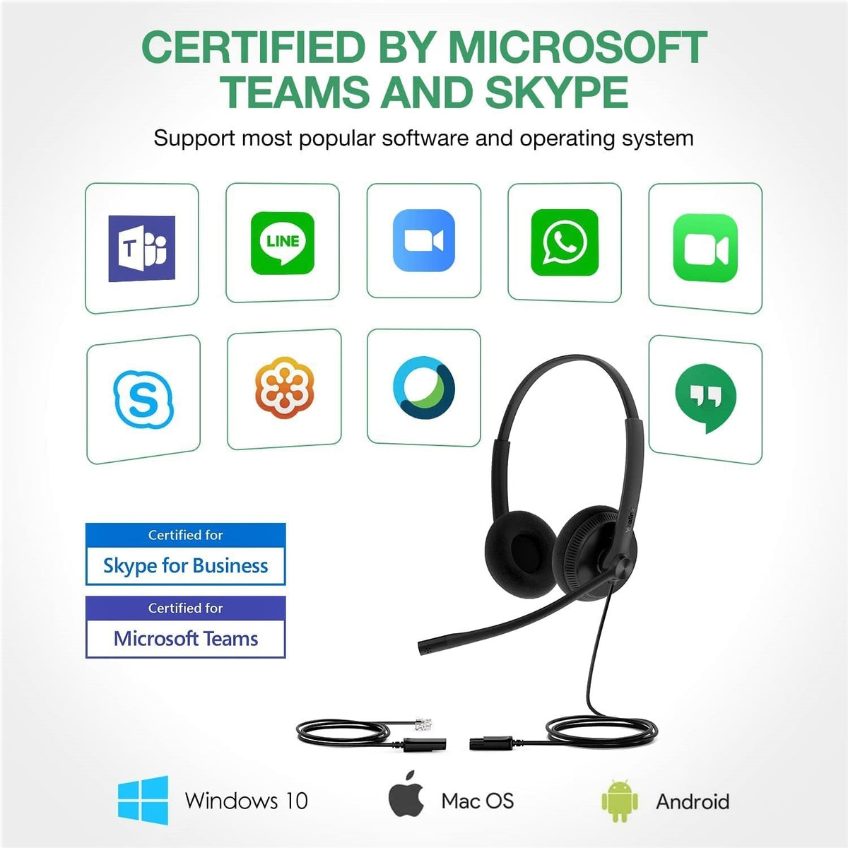 Yealink YHS34 & YHS34 Lite Dual/Mono Wideband Headset