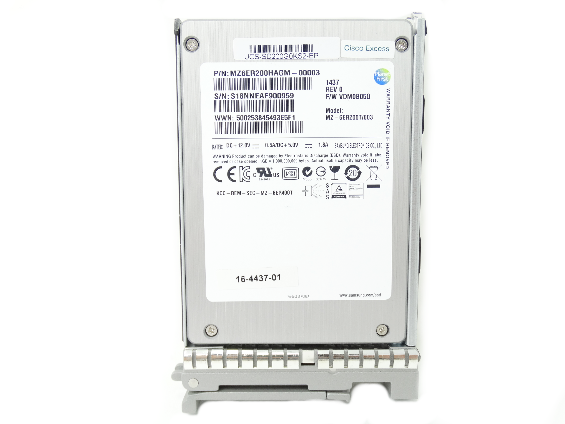 Cisco 200GB SAS 6G SFF 2.5'' SSD UCS-SD200G0KS2-EP