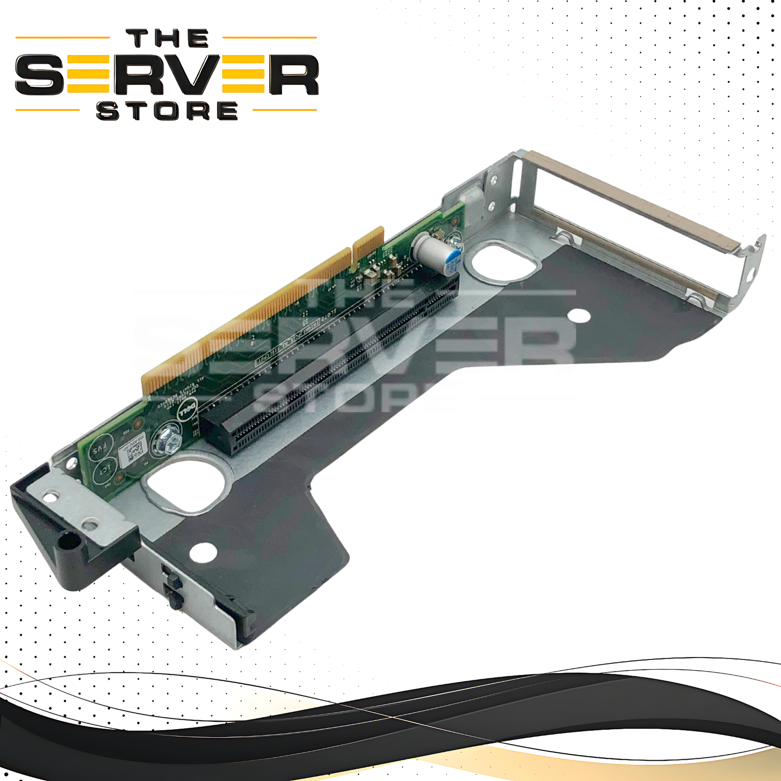 Dell PowerEdge R440 / R540 / R6415 Chassis Riser 2 Card, With Metal Cage. Half-Height (HH) PCIe x16 Slot. P/N: MC2DD, 0MC2DD.