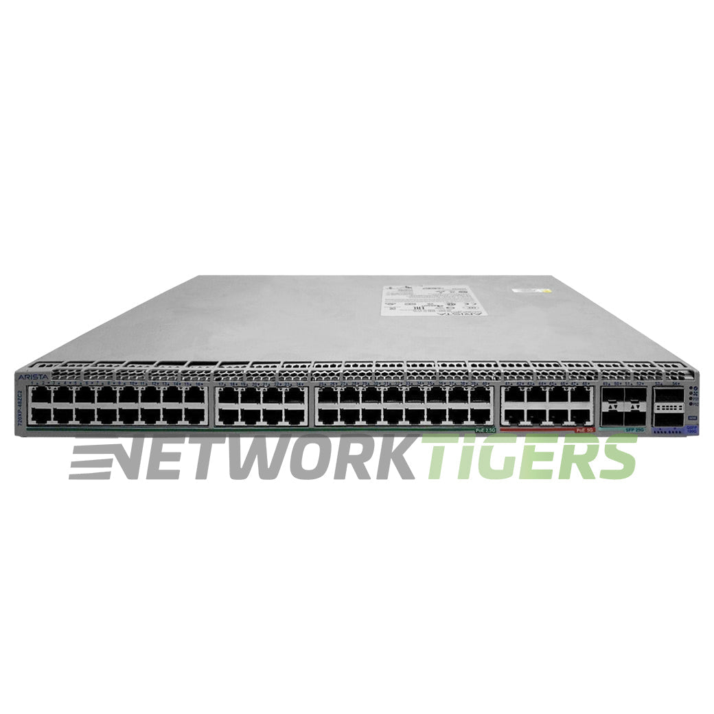 NEW Arista CCS-720XP-48ZC2-F 48x MultiGB PoE RJ45 4x SFP+ 2x QSFP28 F-B Switch