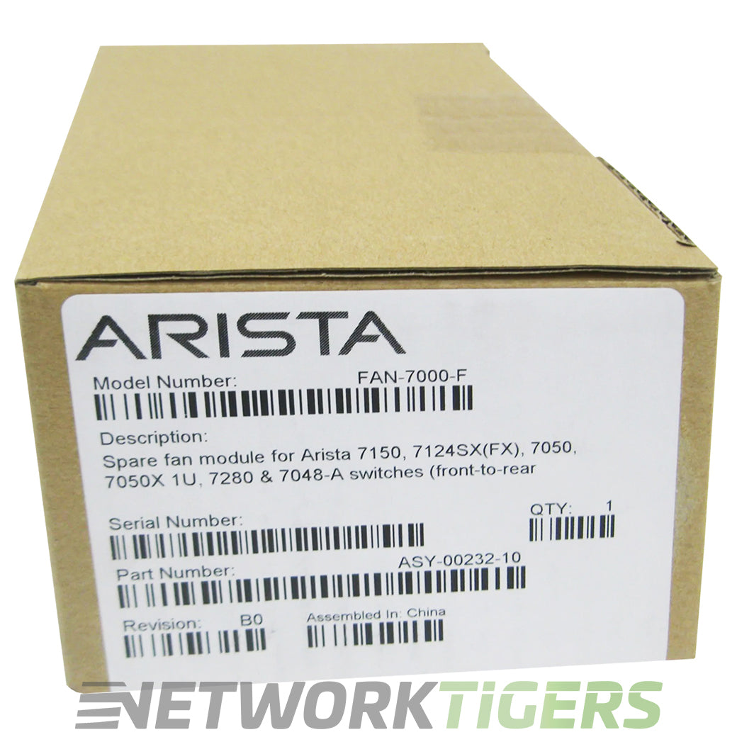 NEW Arista FAN-7000-F 7124SX Series Front-to-Back Air (Red) Switch Fan Module