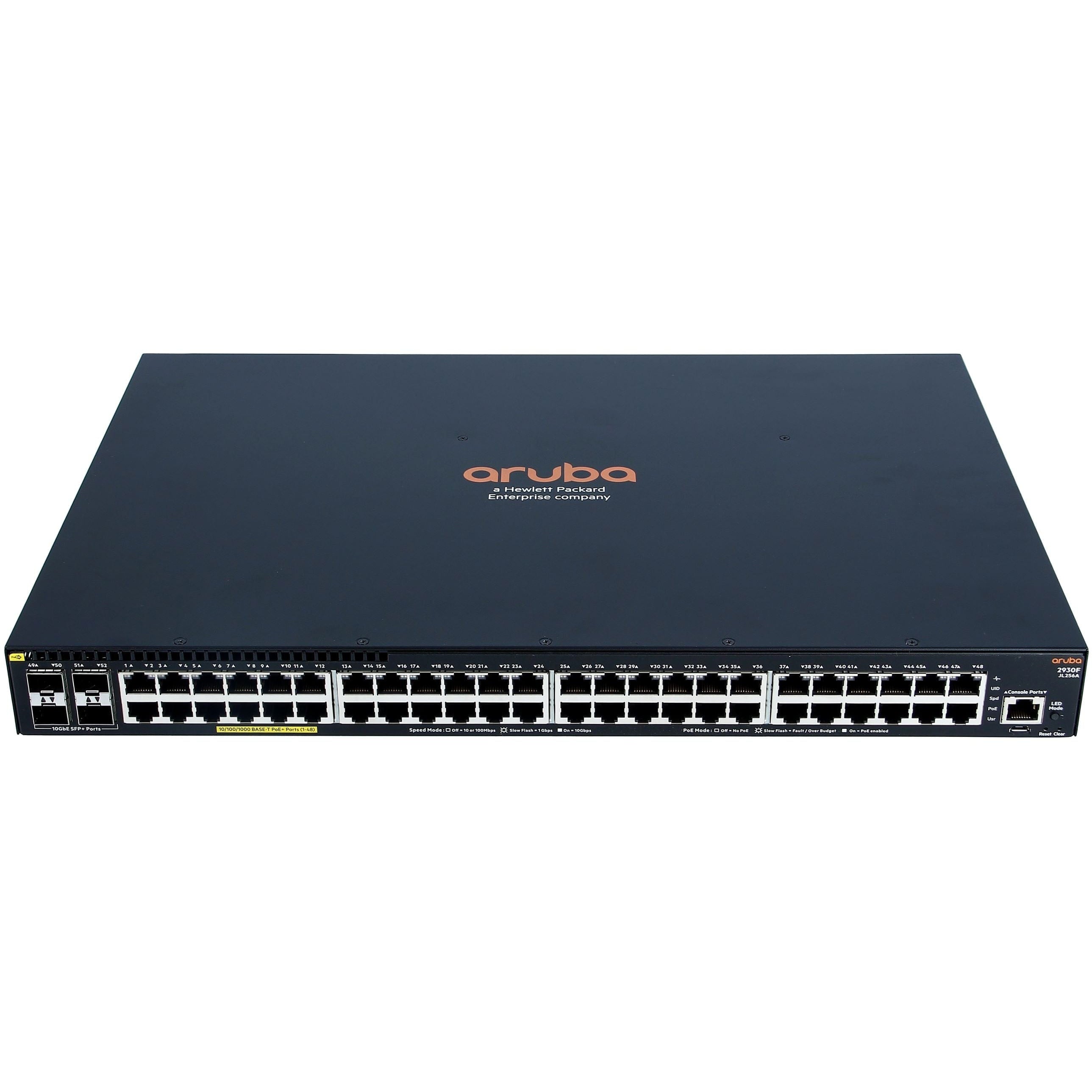 HP Aruba 2930F 48G PoE+ 4SFP+ Switch #ABA - JL256A Refurbished