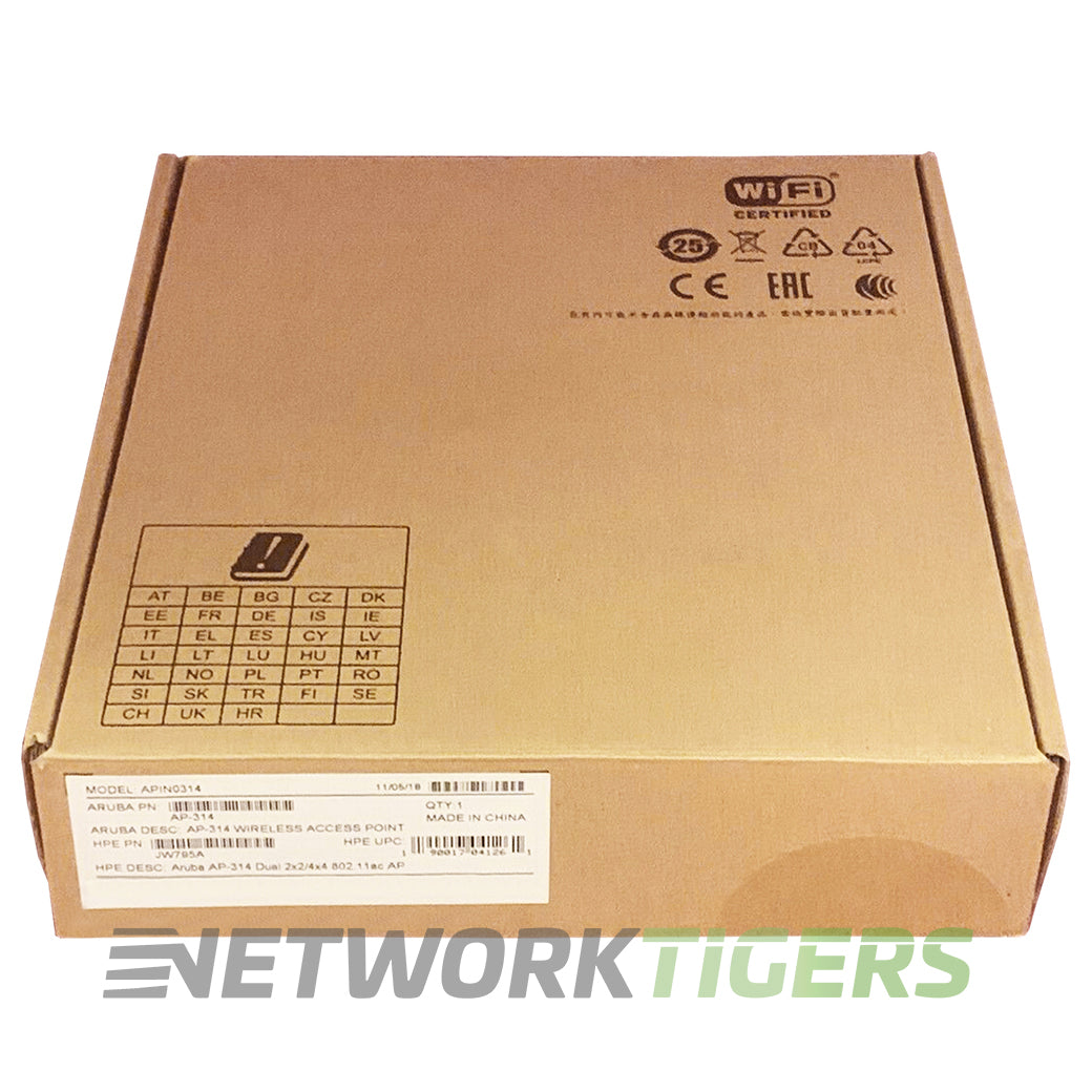 NEW HPE Aruba AP-314 JW795A Wi-Fi 5 802.11ac External Antenna Indoor Wireless AP