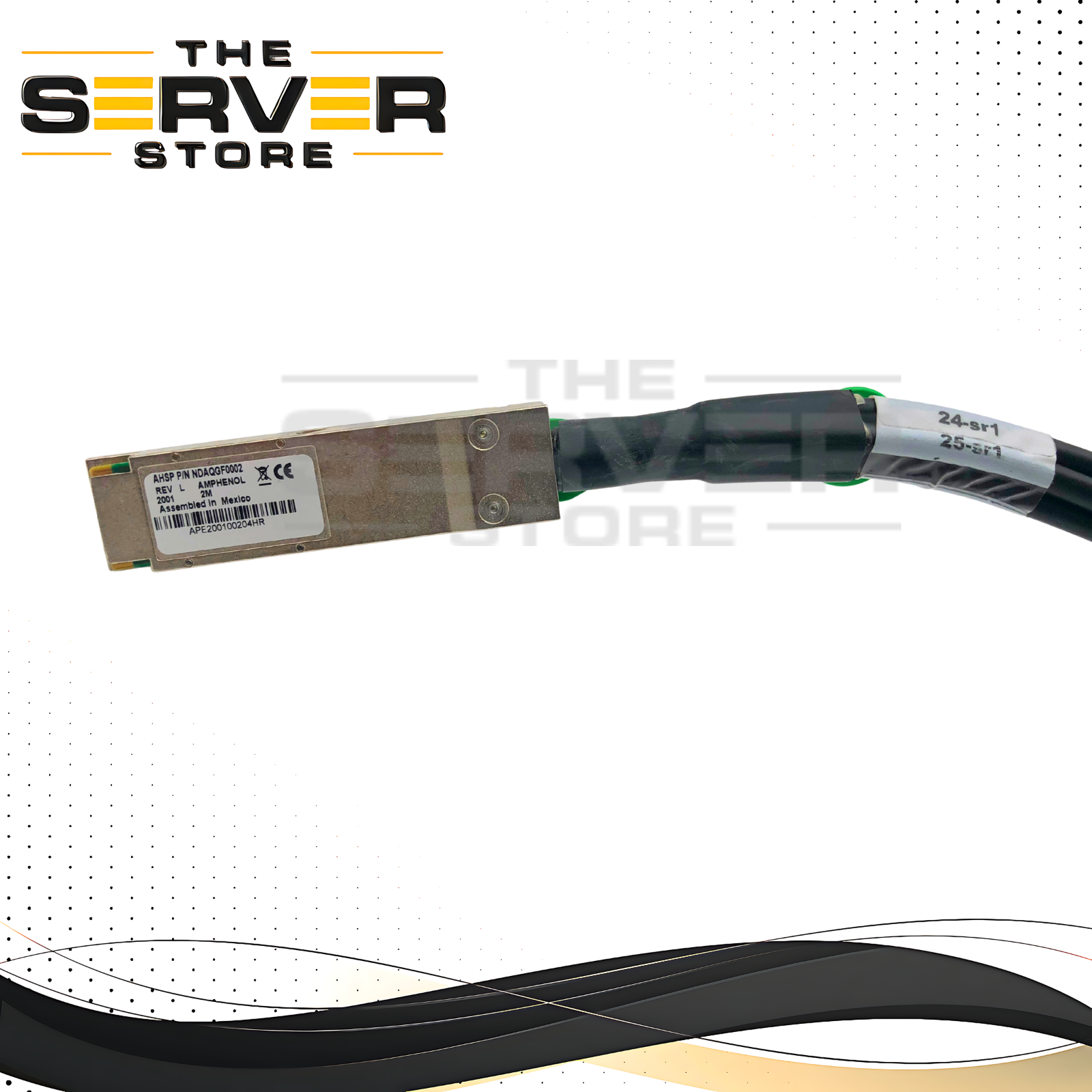 AMPHENOL 2M 100GB QSFP+ to 4 x SFP+ 100GbE to 4x 25GbE DAC Splitter NDAQGF-0002