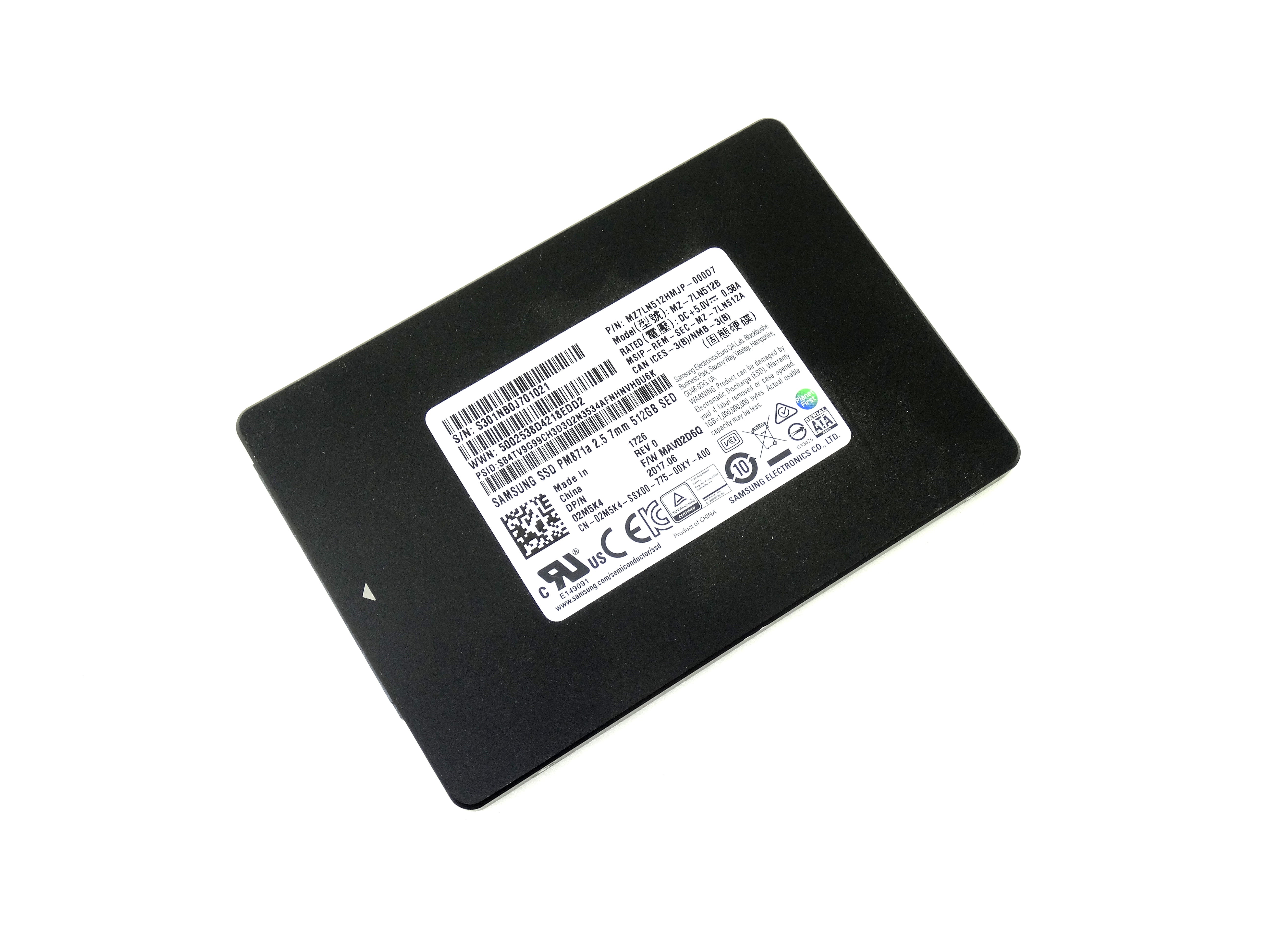 Dell Samsung PM871a 512GB 6Gbps SATA 2.5'' Solid State Drive SSD (MZ7LN512HMJP)