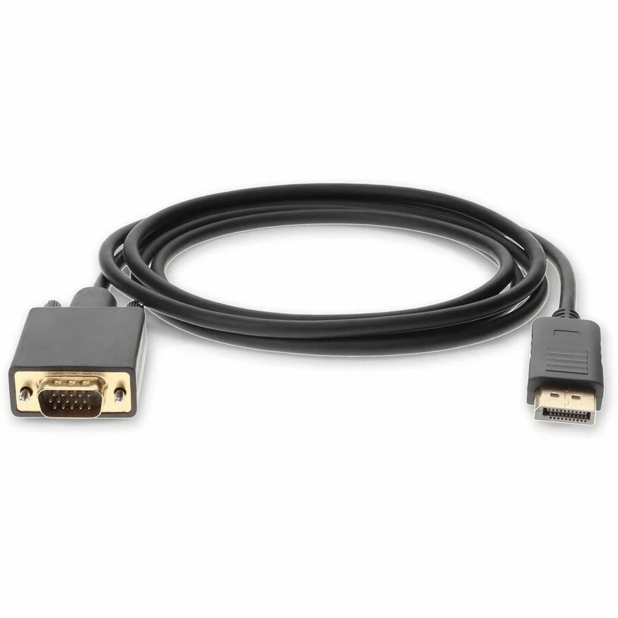 AddOn 6ft DisplayPort 1.2 Male to VGA Male Black Cable For Resolution Up to 1920x1200 (WUXGA)