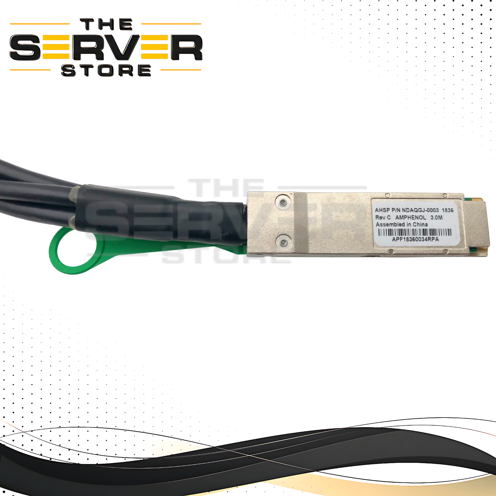 Amphenol 3m 100GB QSFP+ to 4x SFP+ 100GbE to 4x25GbE DAC Splitter NDAQGJ-0003