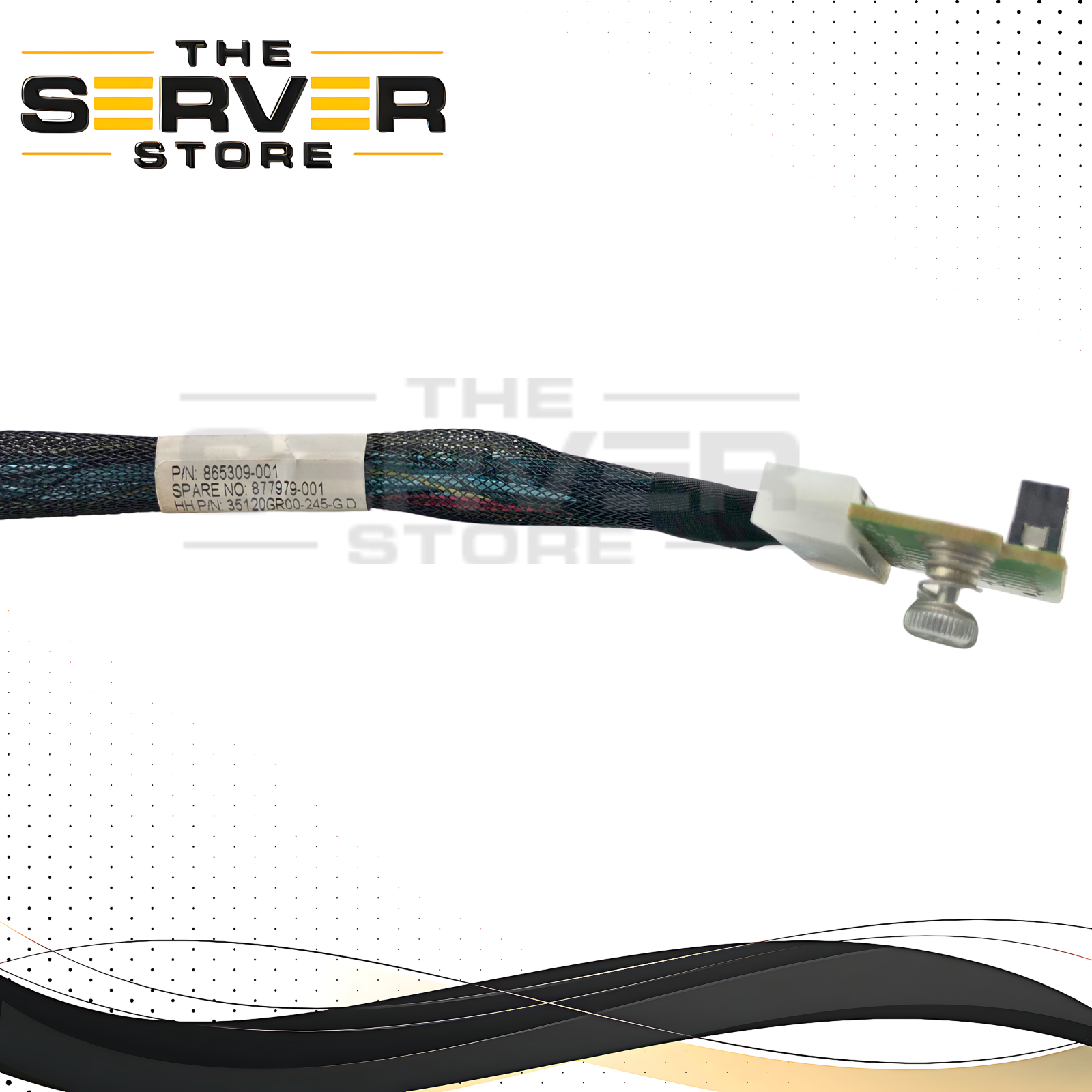 HPE ProLiant BL460c Gen10 Internal SATA Drive Cable Assembly. OEM by Amphenol. P/N: 35120GR00-245-G, 877979-001, 865309-001.