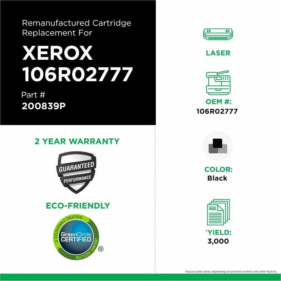 Clover Imaging Remanufactured High Yield Toner Cartridge for Xerox 106R02777