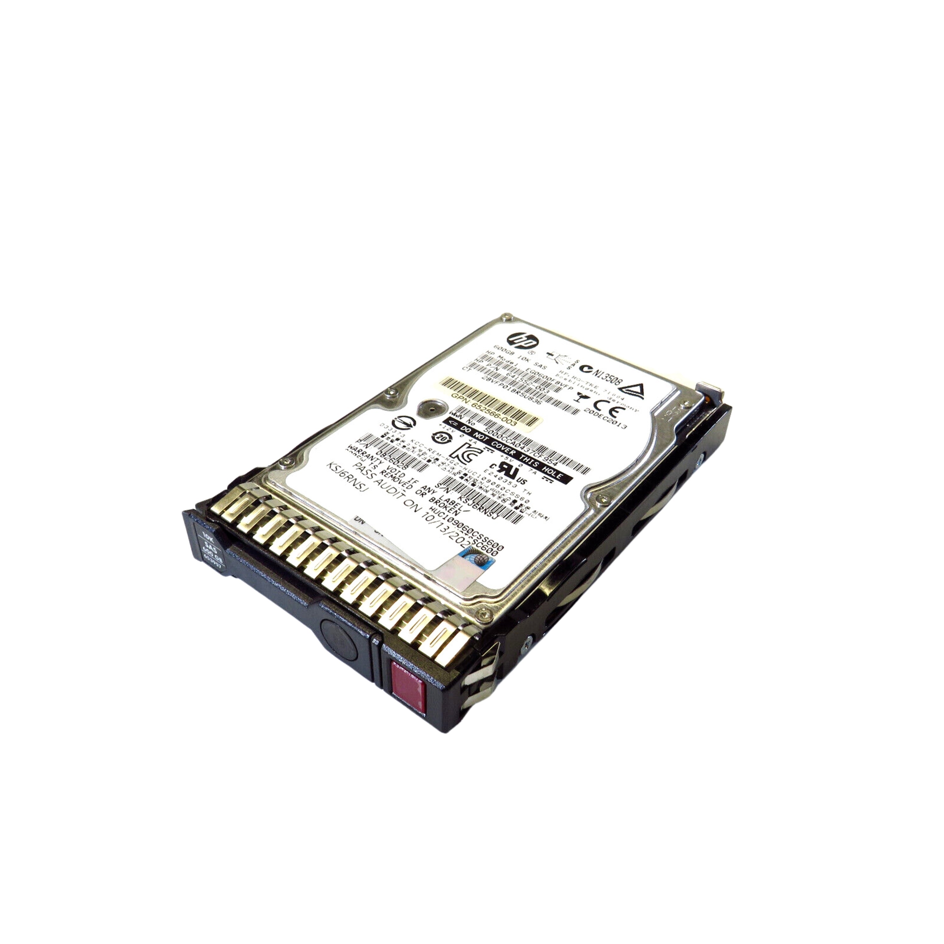 HP 653957-001 2.5" 600GB 10000RPM SAS 6Gb/s Hard Disk Drive (HDD), Silver (Refurbished)