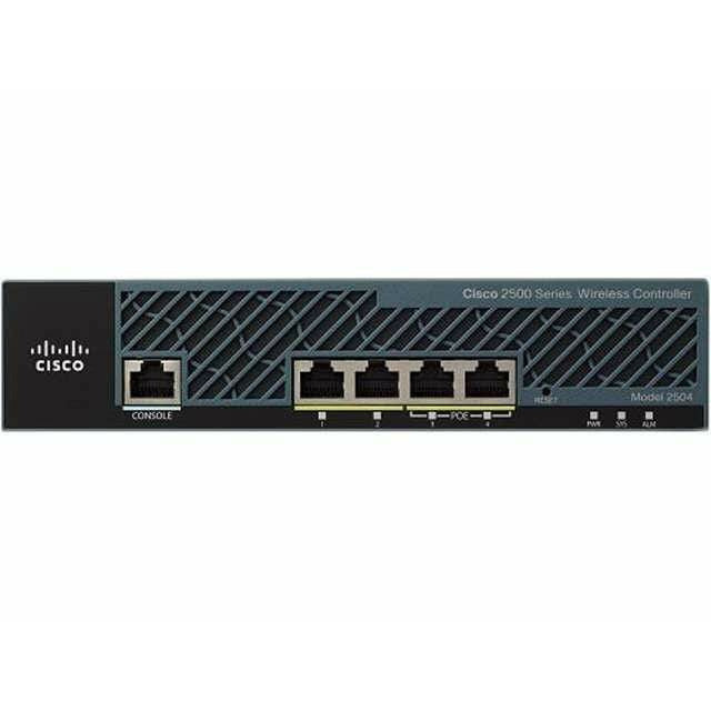 AIR-CT2504-5-K9 - Cisco 2500 Series Wireless LAN Controller with 5 or more licenses.