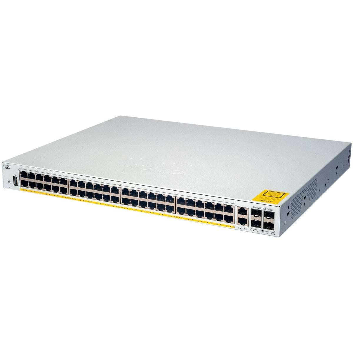 Cisco 48x 10/100/1000 Ethernet PoE+ and 370W PoE budget ports, 4x 1G SFP uplinks Switch - C1000-48P-4G-L New