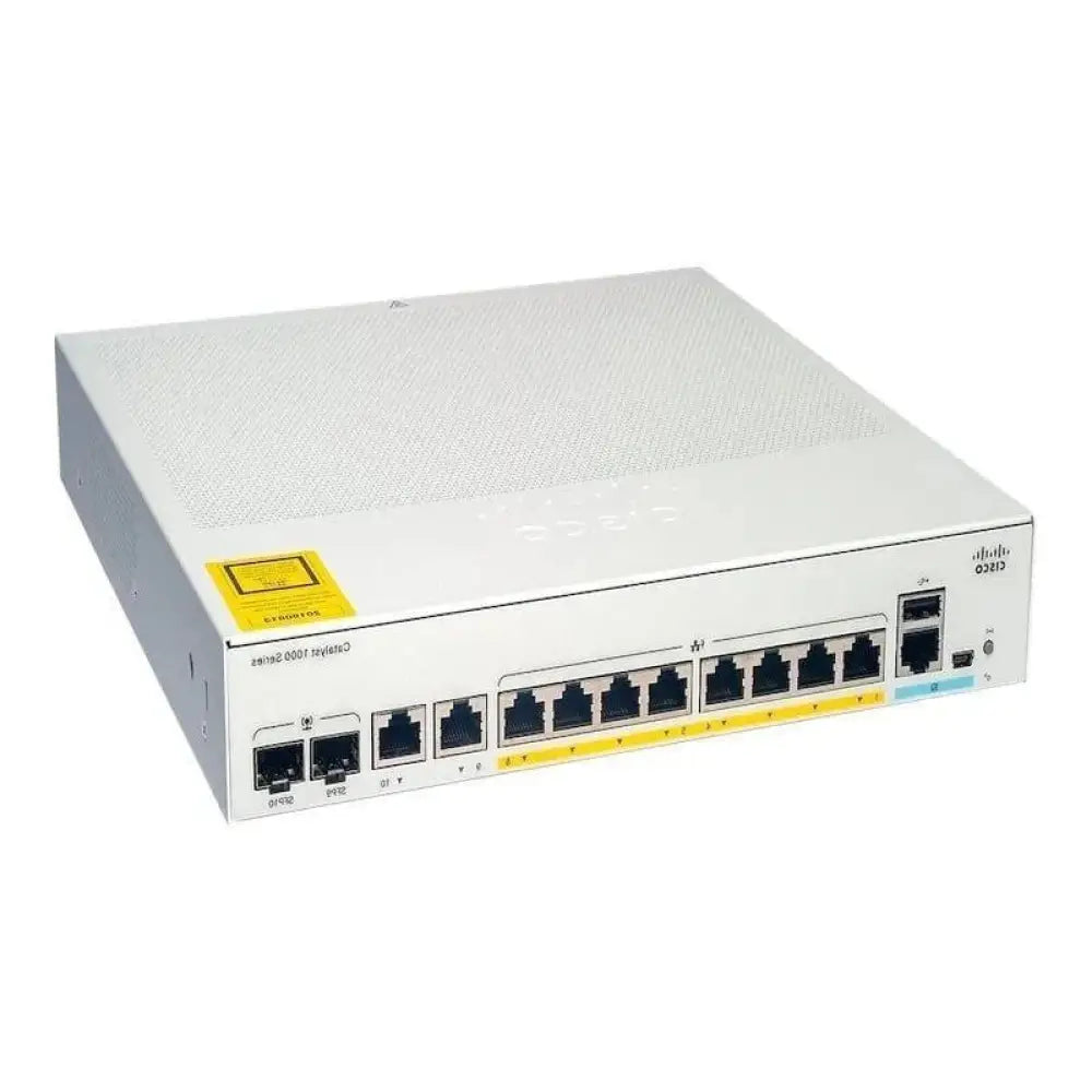 Cisco Catalyst 1000 C1000-8P-2G-L 8-Port GbE PoE+ Managed Switch 67W 2x SFP Combo - Refurbished