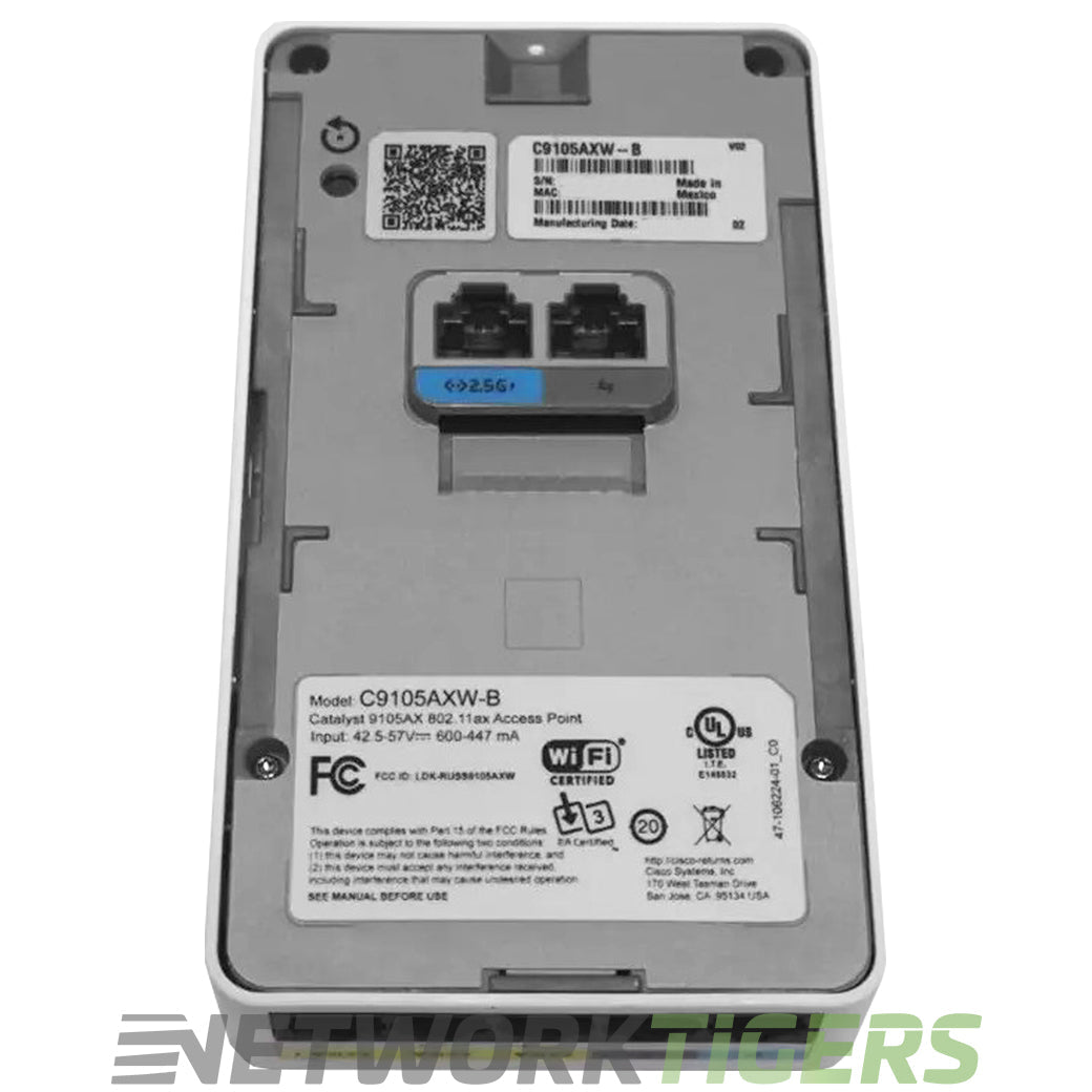 Cisco C9105AXW-B Internal Antennas Wi-Fi 6 2x2 MIMO Wall Plate Wireless AP