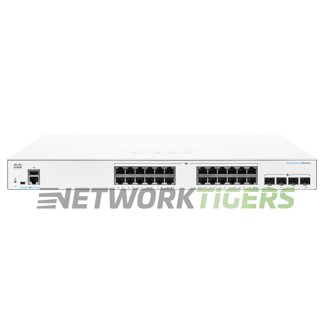 Cisco CBS250-24PP-4G-NA Business 250 Smart 24x 1GB PoE+ RJ45 4x 1GB SFP Switch