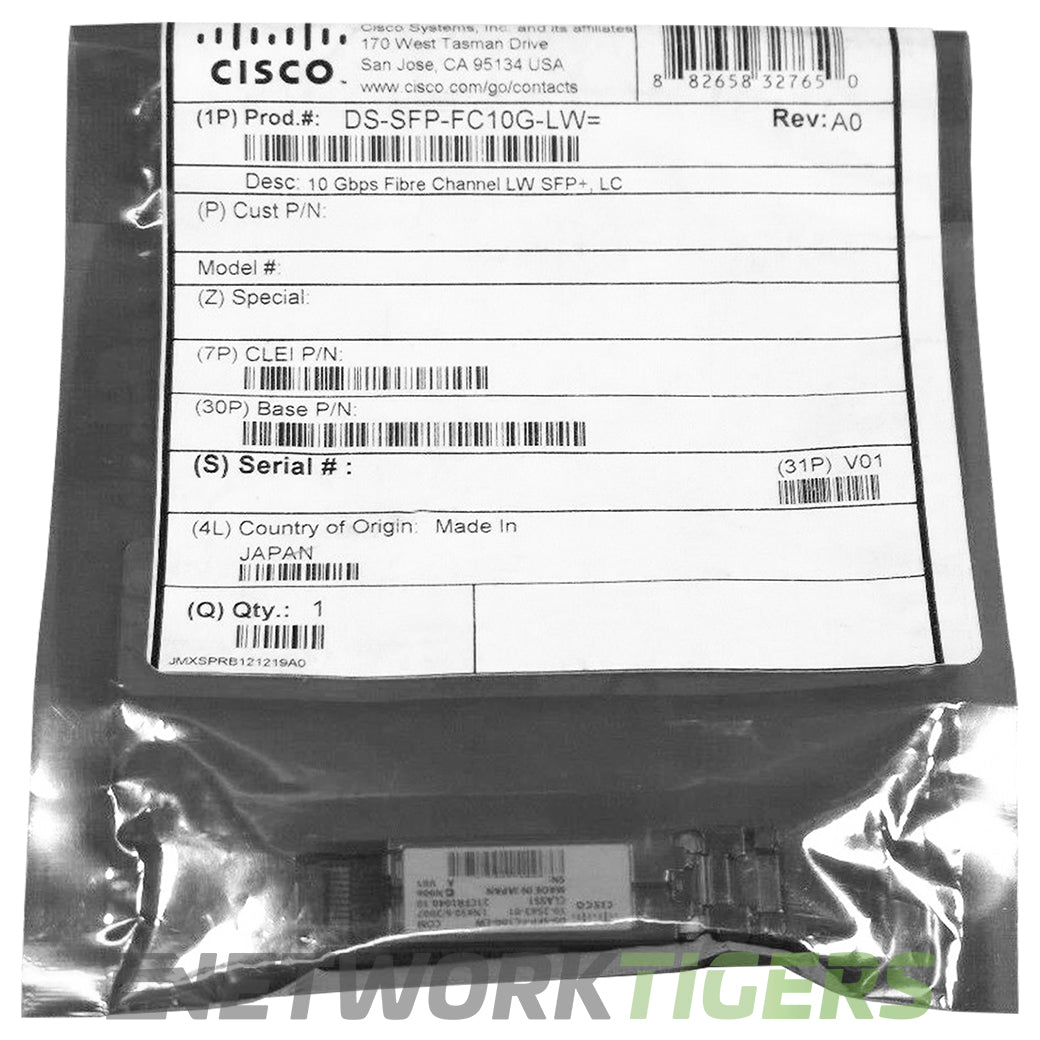 Cisco DS-SFP-FC10G-LW 10GB Fibre Channel LW SFP+ Transceiver