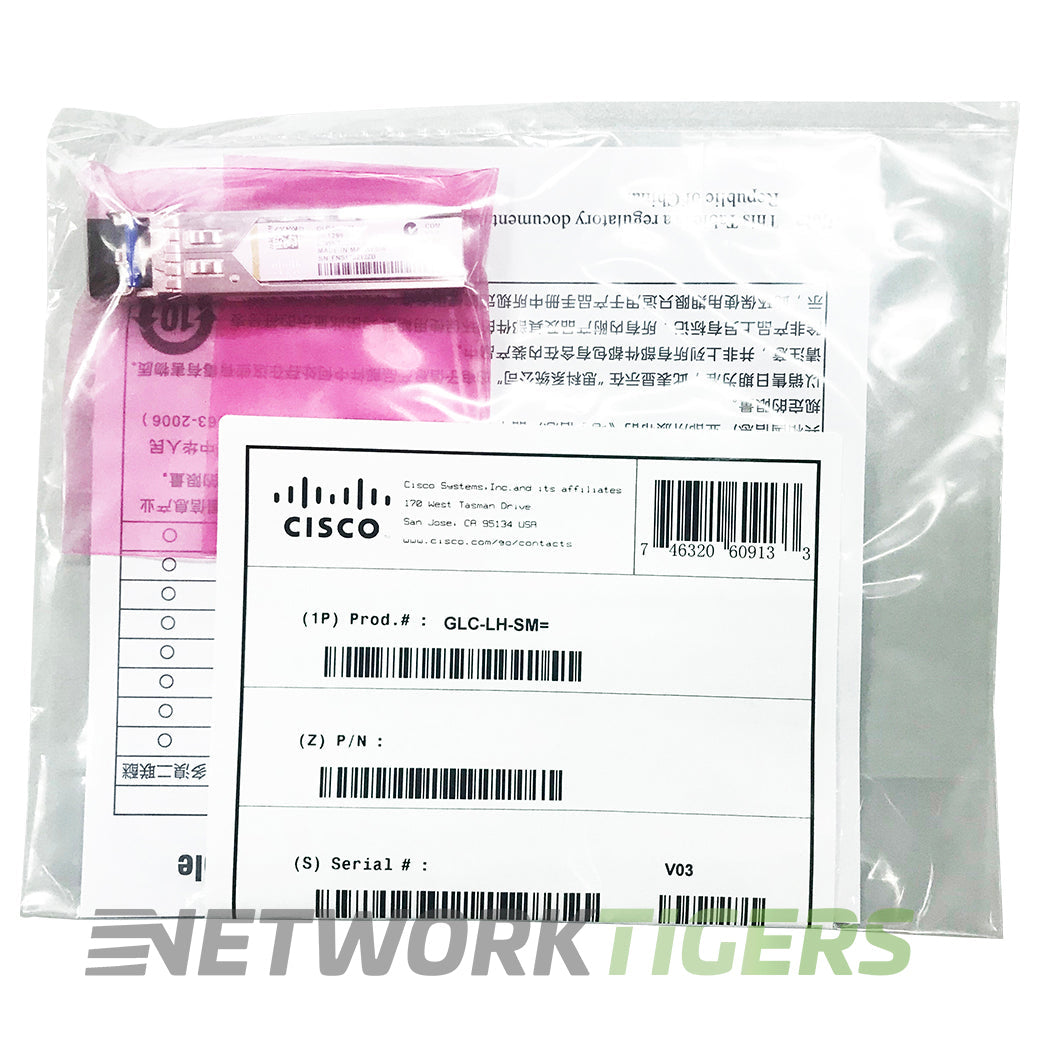 NEW Cisco GLC-LH-SM 1GB BASE-LX/LH 1300nm SMF and MMF SFP Transceiver