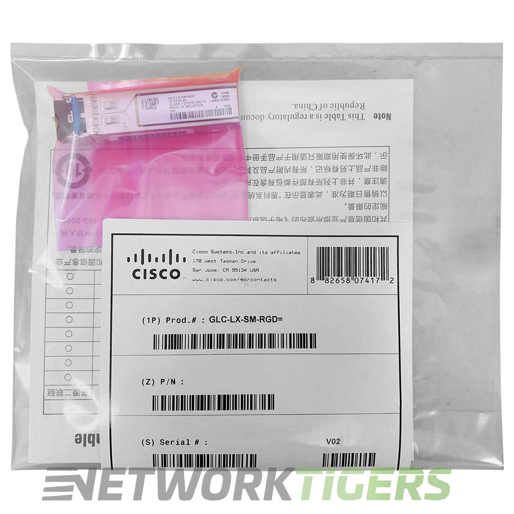 NEW Cisco GLC-LX-SM-RGD 1GB BASE-LX/LH SMF and MMF SFP Rugged Transceiver w/ DOM
