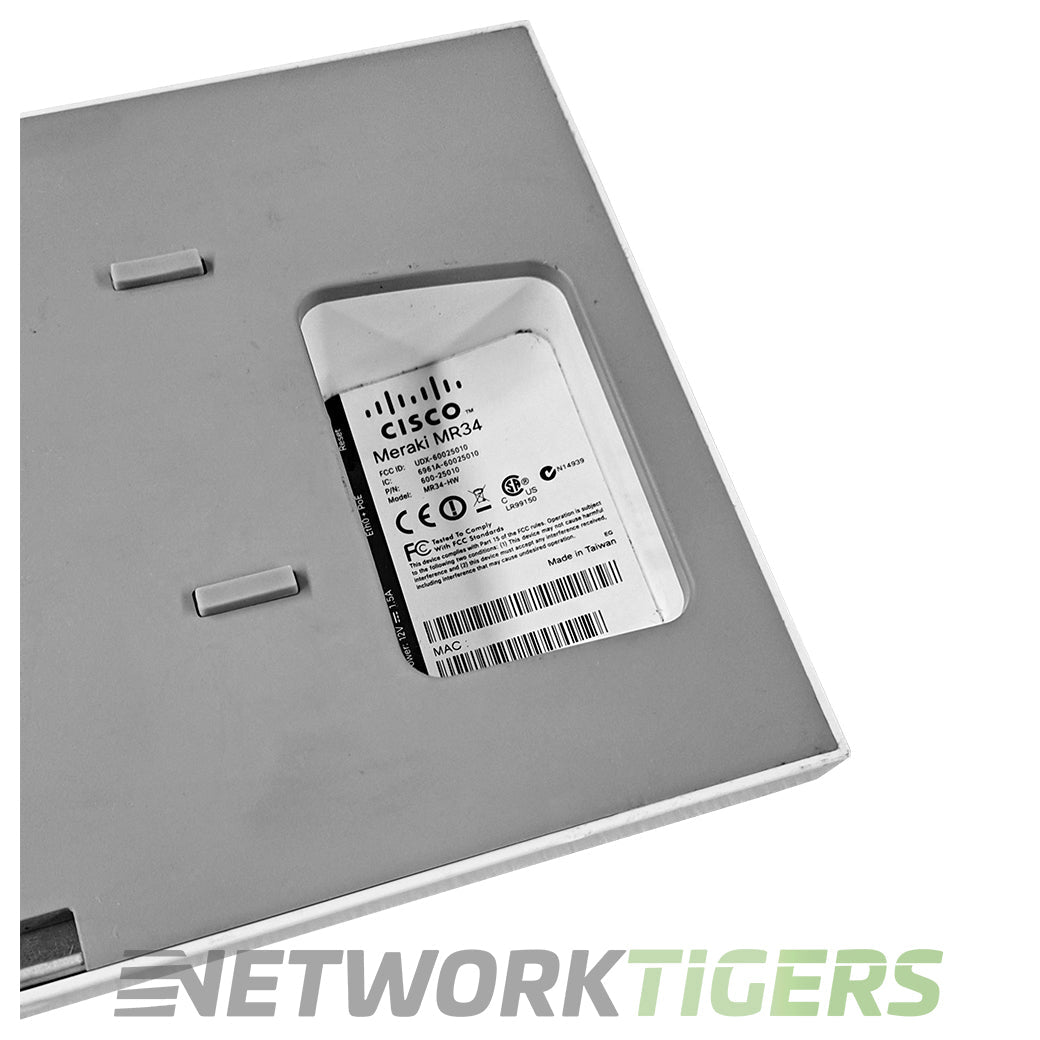 NEW Cisco Meraki MR34-HW Dual-Concurrent 3x3 MIMO 802.11ac Unclaimed Wireless AP