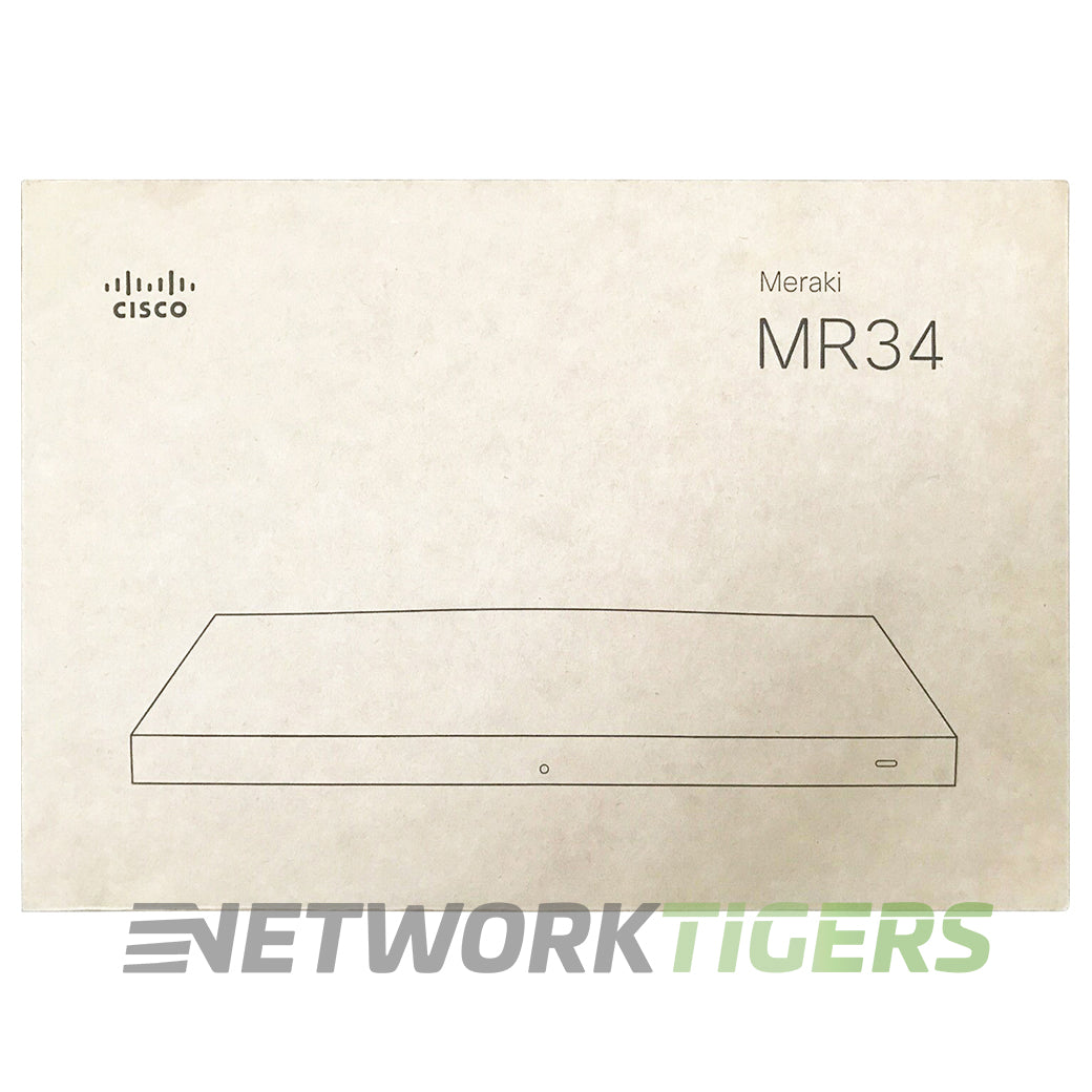 NEW Cisco Meraki MR34-HW Wi-Fi 5 802.11ac Internal Ant Unclaimed WAP w/ Mounts