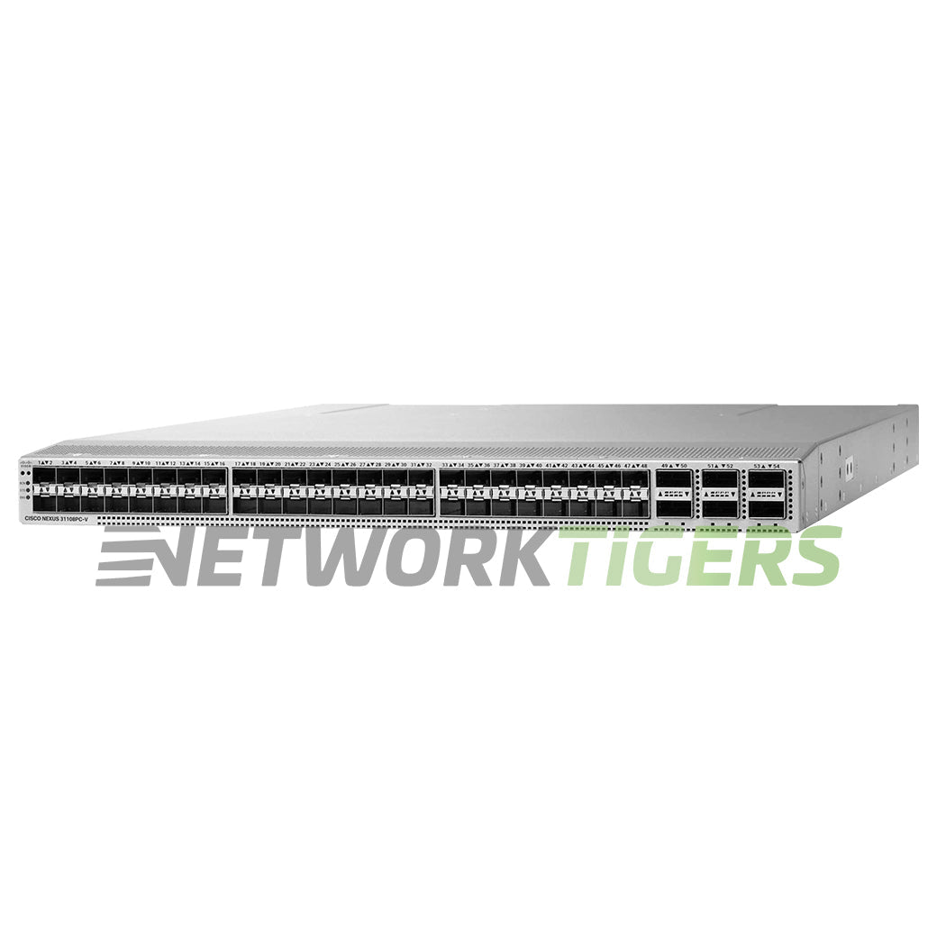 NEW Cisco N3K-C31108PC-V 48x 10GB SFP+ 6x 100GB QSFP28 Front-to-Back Air Switch