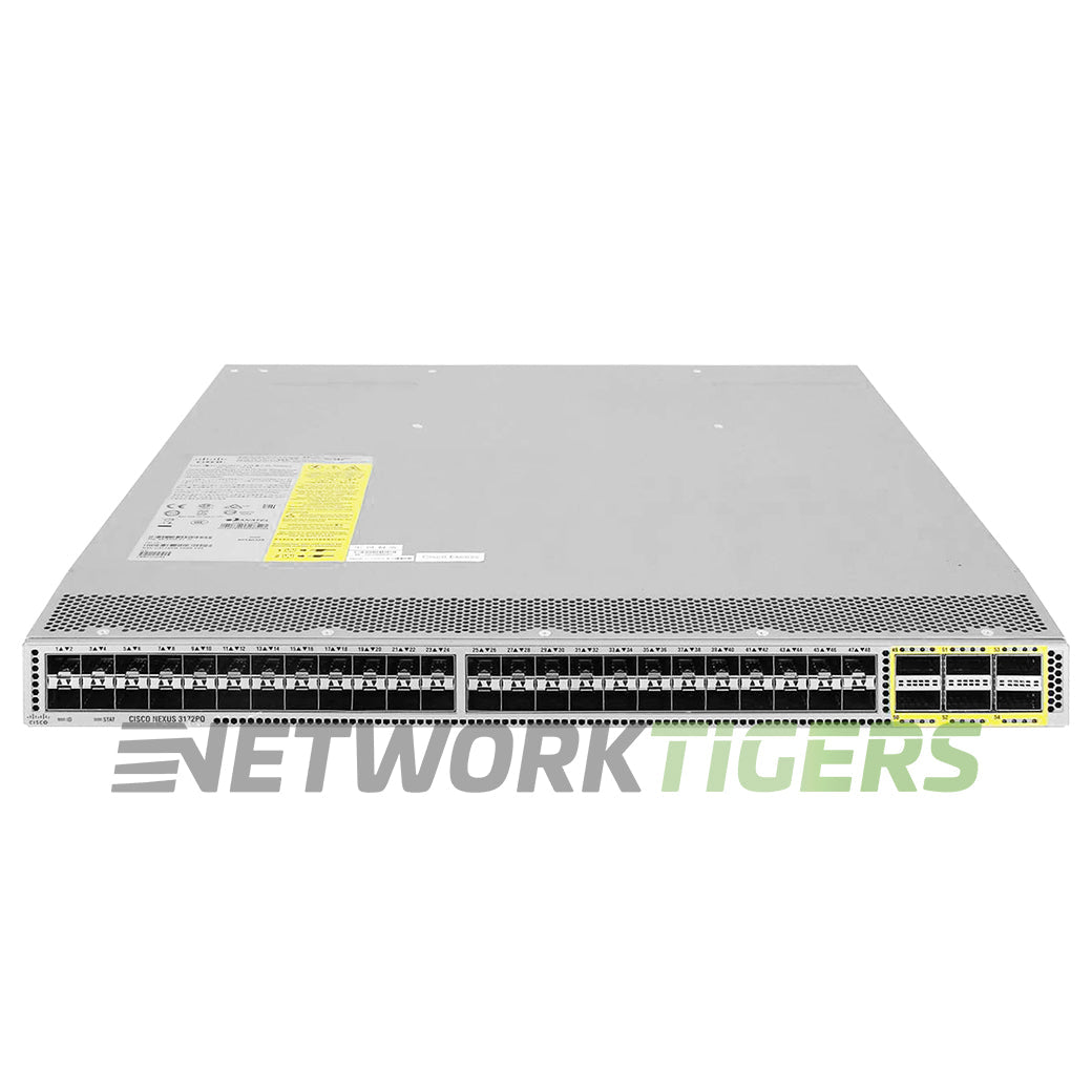 NEW Cisco N3K-C3172PQ-XL 48x 10GB SFP+ 6x 40GB QSFP+ Back-to-Front Air Switch