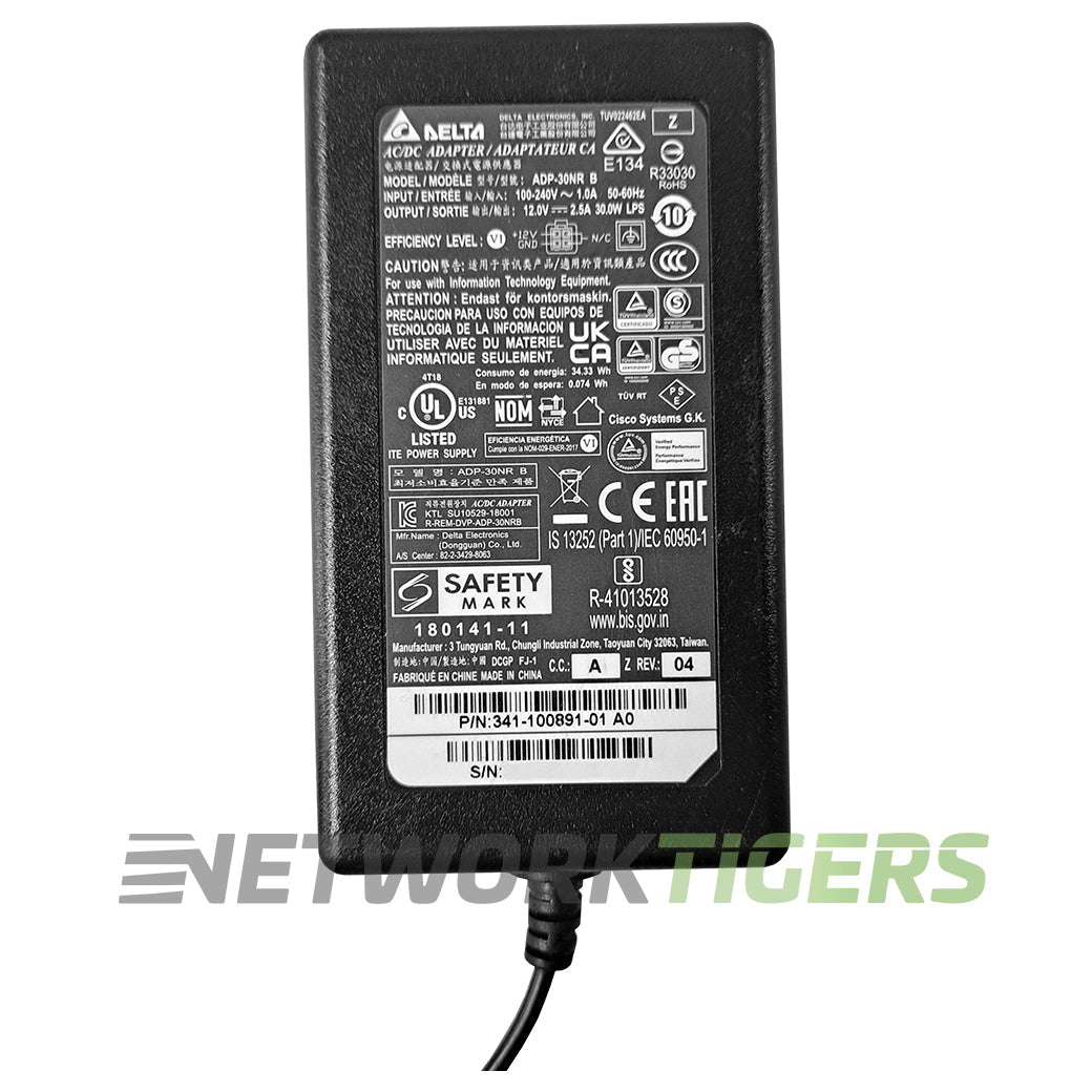 Cisco PWR-30W-I-AC ISR 1000/1100 341-100891-01 12V 2.5A 30W Power Adapter