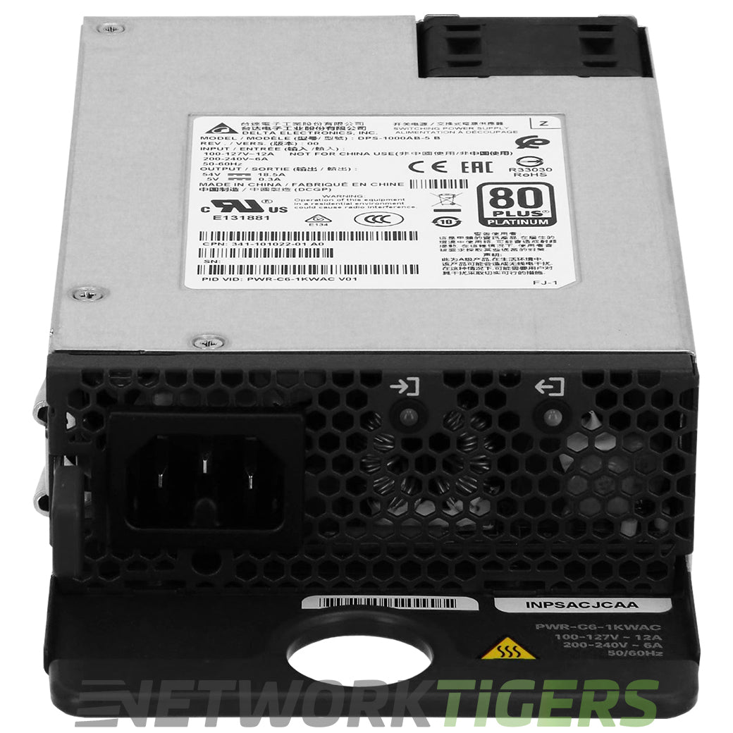 Cisco PWR-C6-1KWAC Catalyst 9200 Series 1000W AC Config 6 Switch Power Supply