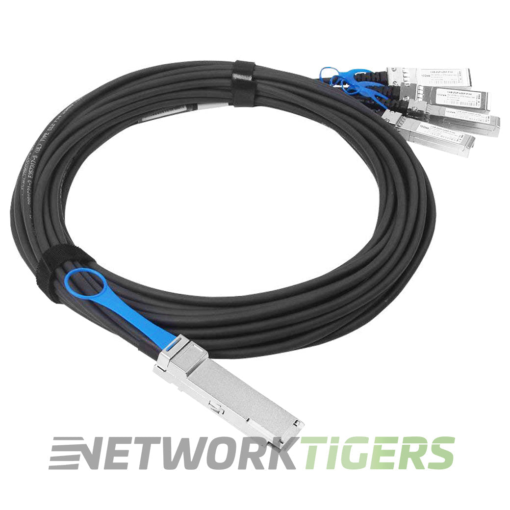 NEW Cisco QSFP-4SFP25G-CU2M 2m 1x 100GB QSFP28 to 4x 25GB SFP28 Breakout Cable