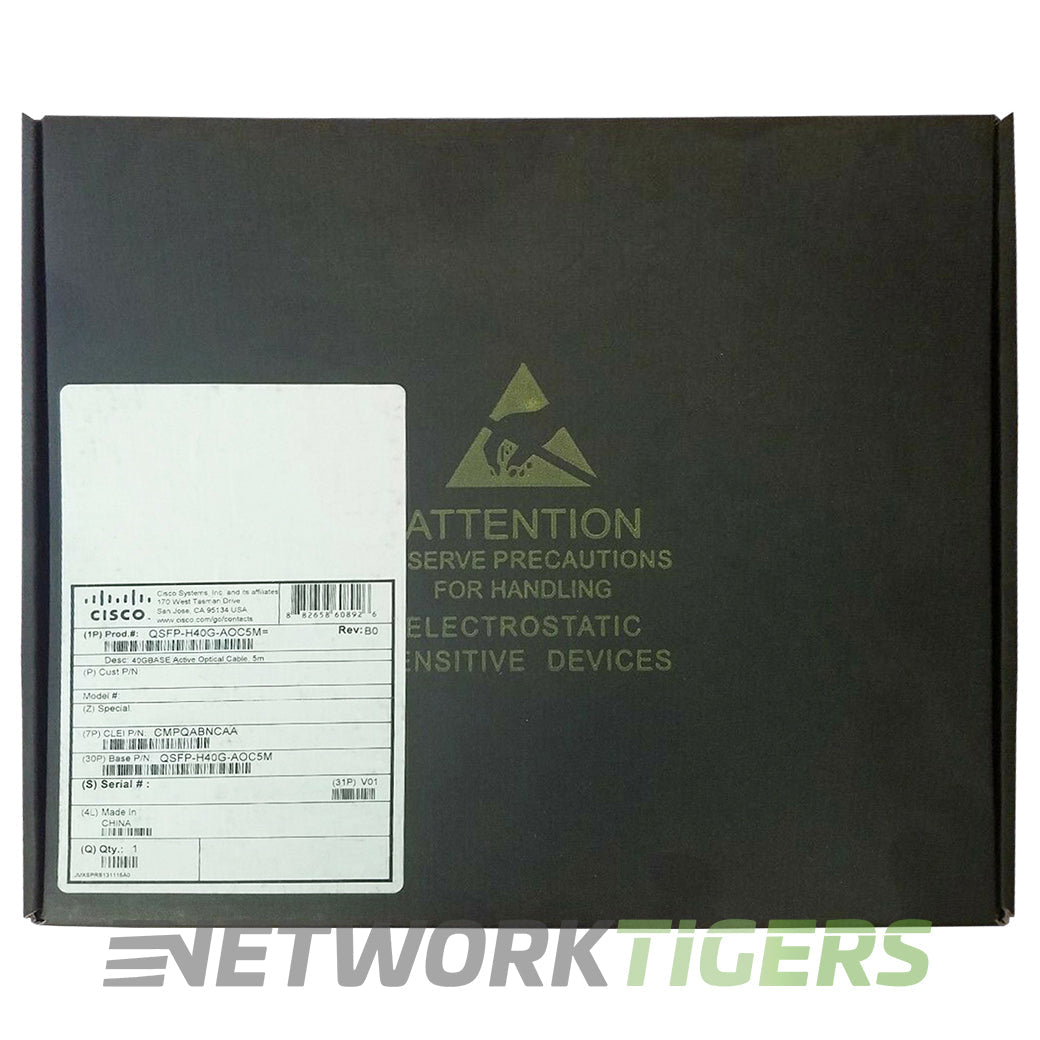 NEW Cisco QSFP-H40G-AOC5M 5m 40GB QSFP+ Active Optical Cable