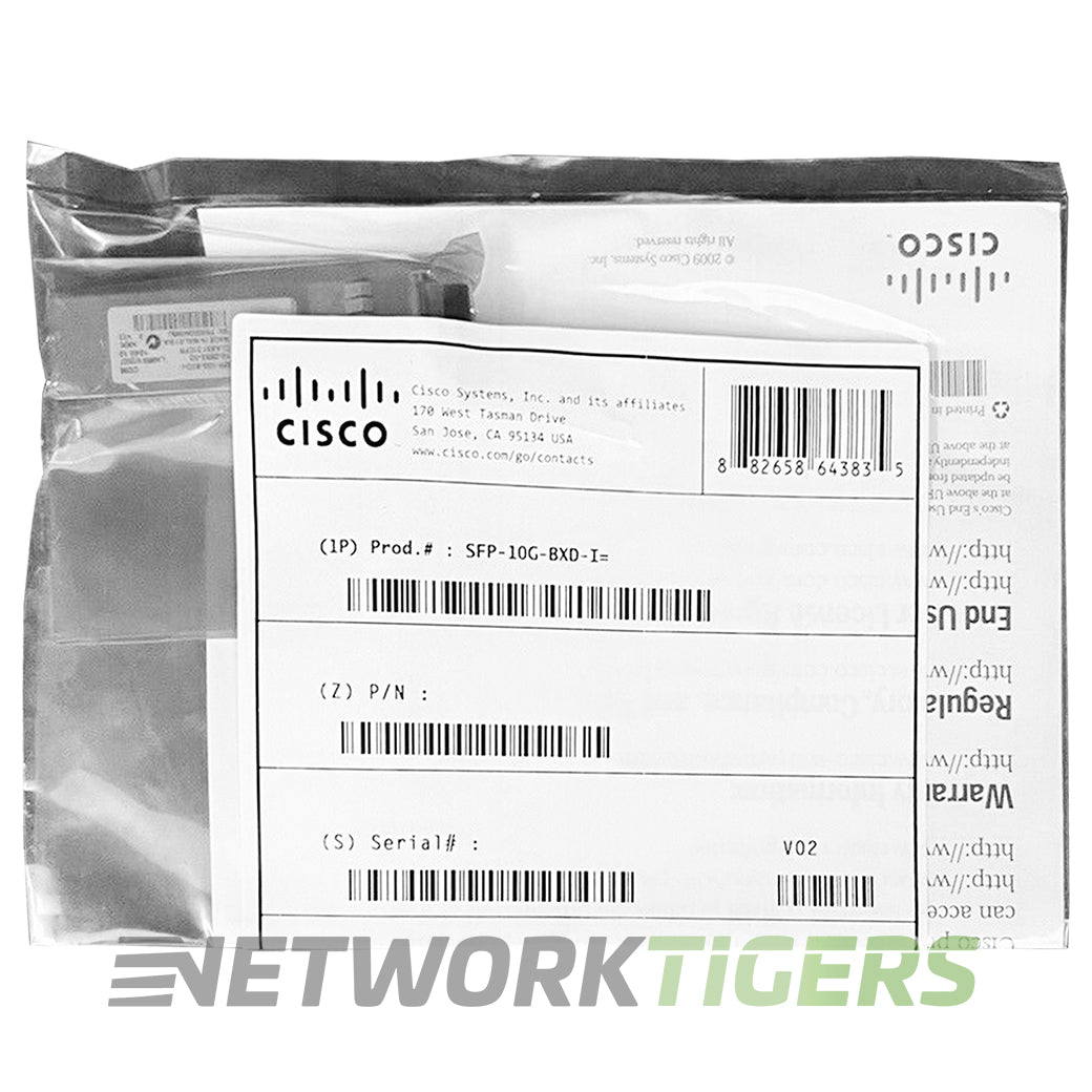 NEW Cisco SFP-10G-BXD-I 10GB BASE-BX10-D 1330nm BiDi SMF SFP+ Transceiver