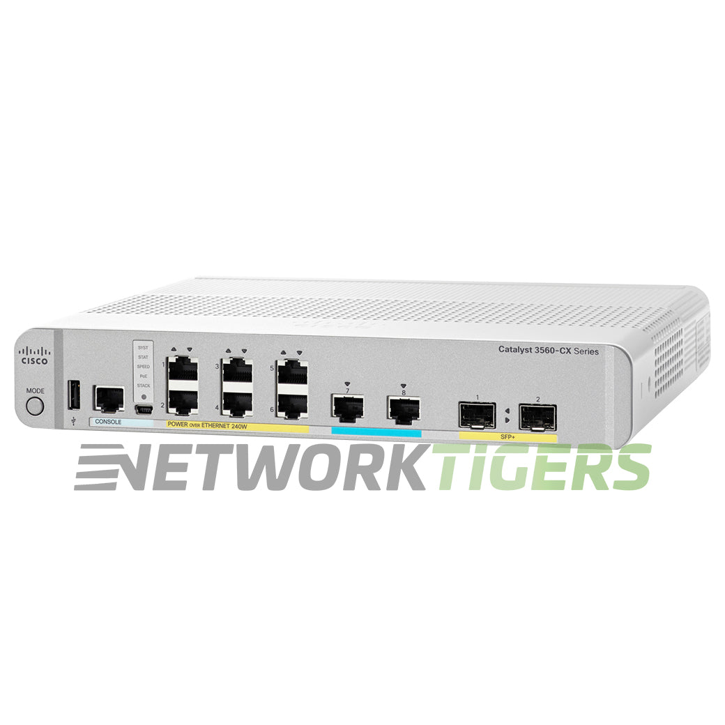 NEW Cisco WS-C3560CX-8PC-S 10x 1GB (8x PoE+) RJ45 2x 1GB SFP Switch