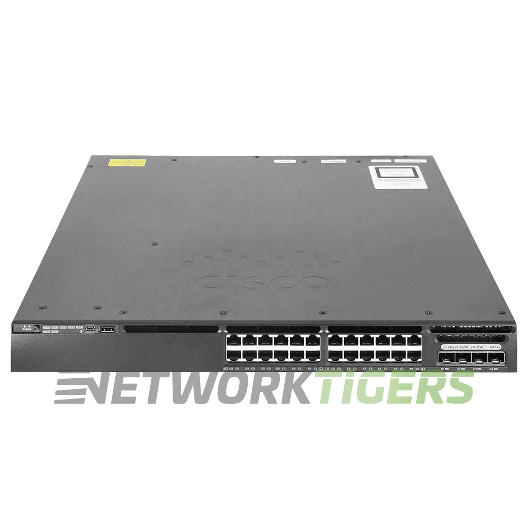 Cisco WS-C3650-24PWD-S 24x 1GB PoE+ RJ45 2x 10GB SFP+ Switch (Manages 5x APs)