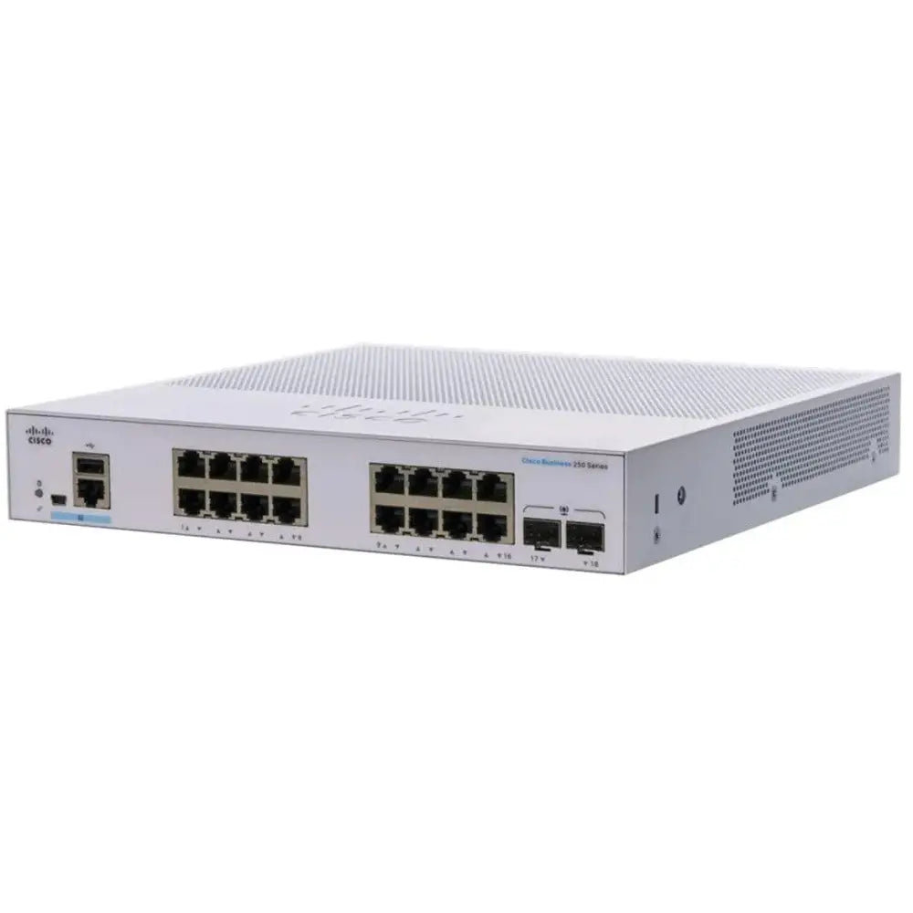 Cisco CBS250-16T-2G-NA 16-Port Gigabit Smart Switch 2x SFP - Refurbished
