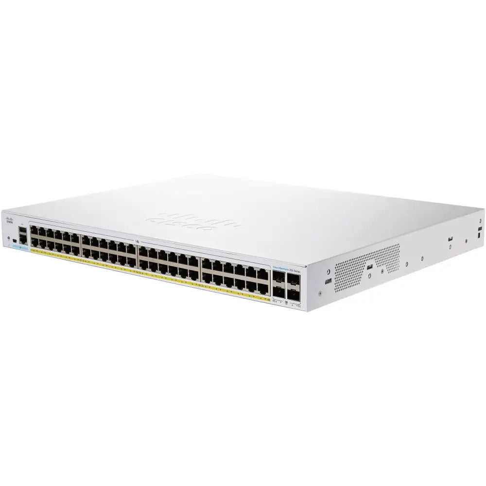 Cisco CBS250-48P-4X-NA 48-Port PoE+ Smart Switch 370W 4x 10G SFP+ Uplink - Refurbished