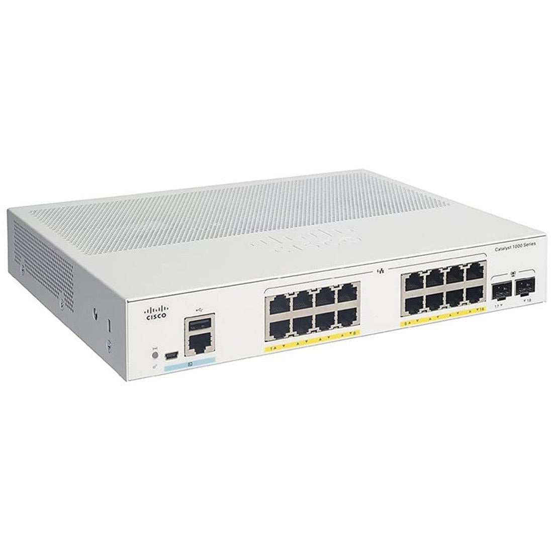 Cisco C1000 16x 10/100/1000 Ethernet ports, 2x 1G SFP uplinks - C1000-16T-2G-L Refurbished