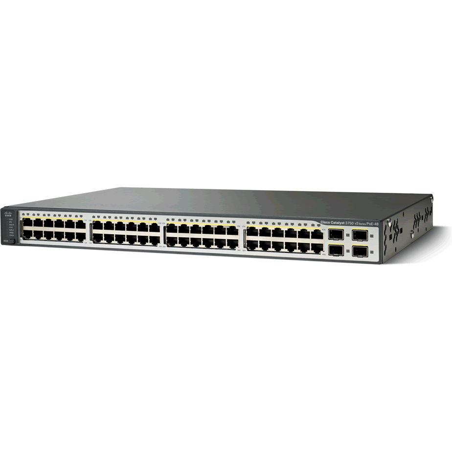 Cisco Catalyst 3750 V2 48 Port POE Switch - WS-C3750V2-48PS-S