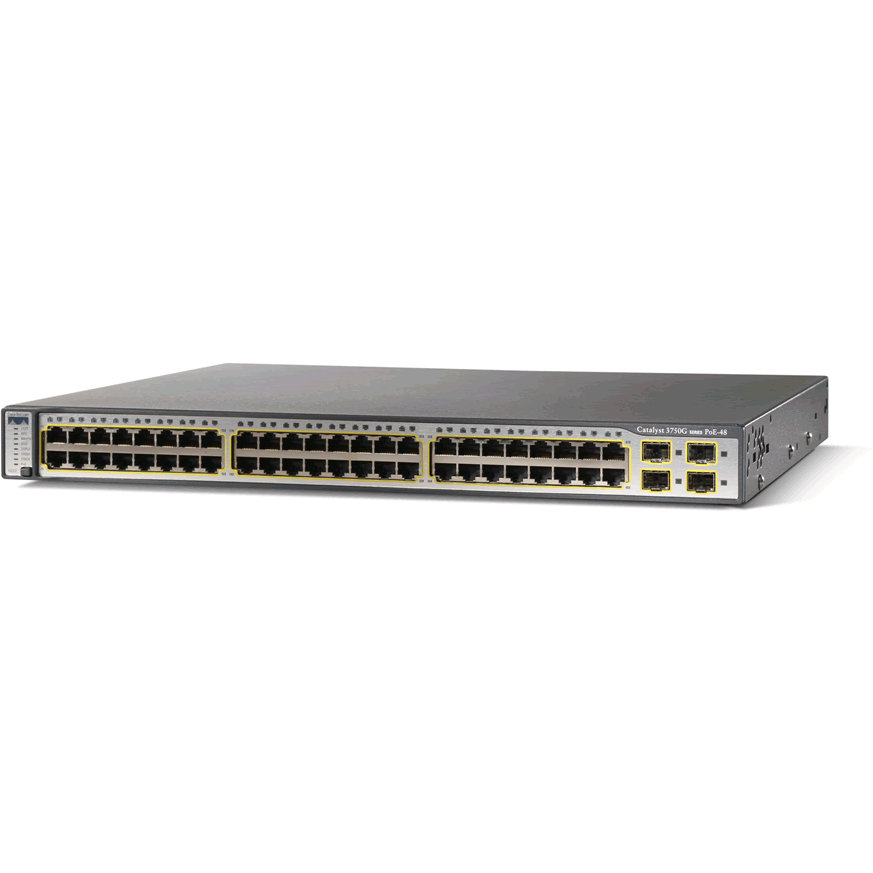 Cisco Catalyst 3750G 48 Port Gigabit POE Switch - WS-C3750G-48PS-E