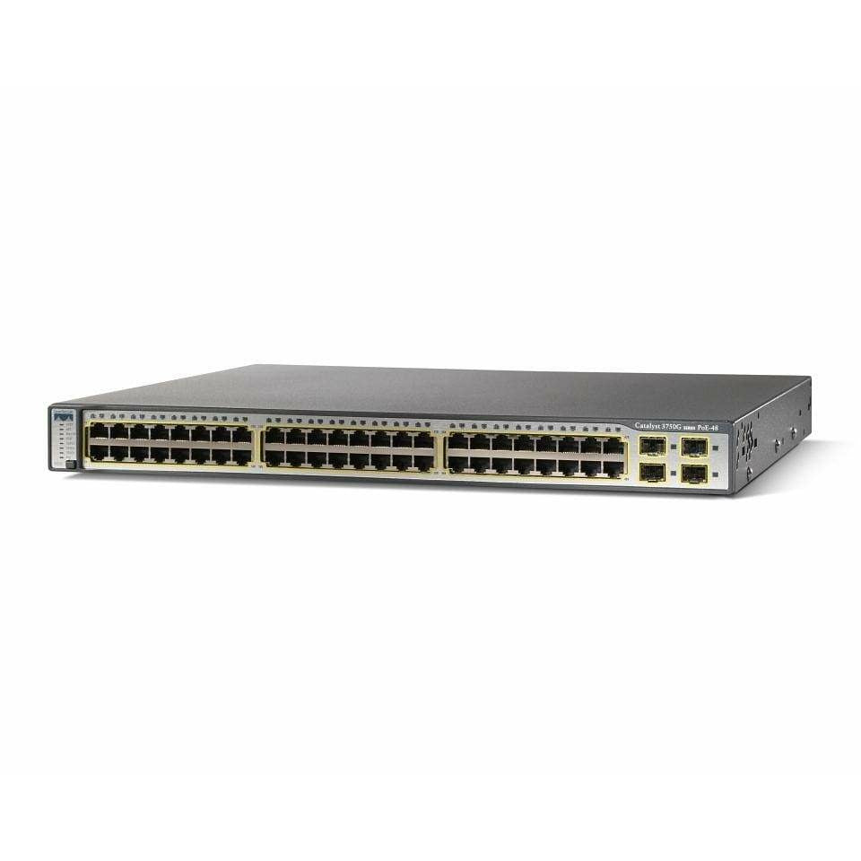 Cisco Catalyst 3750G 48 Port Gigabit POE Switch - WS-C3750G-48PS-S