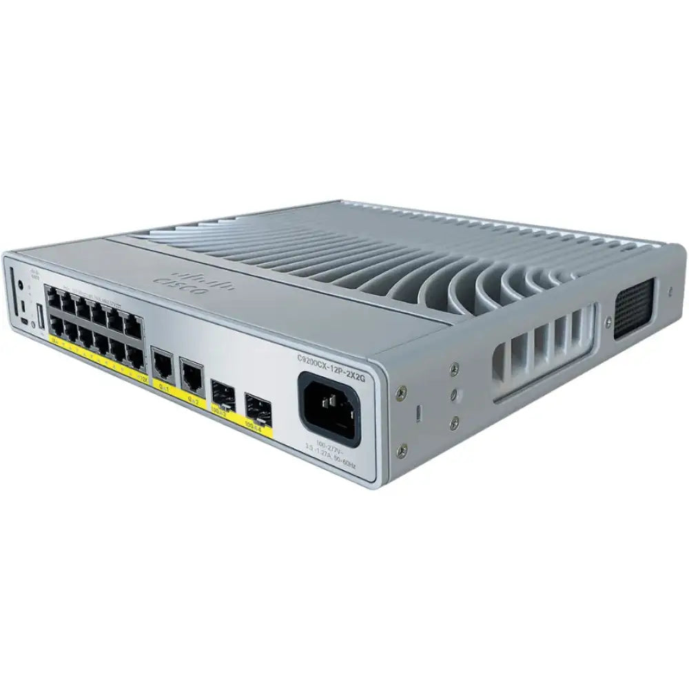 Cisco C9200CX-12P-2X2G-E Catalyst 9200CX 12-Port PoE+ Compact Switch 10G Uplinks Network Essentials - Refurbished