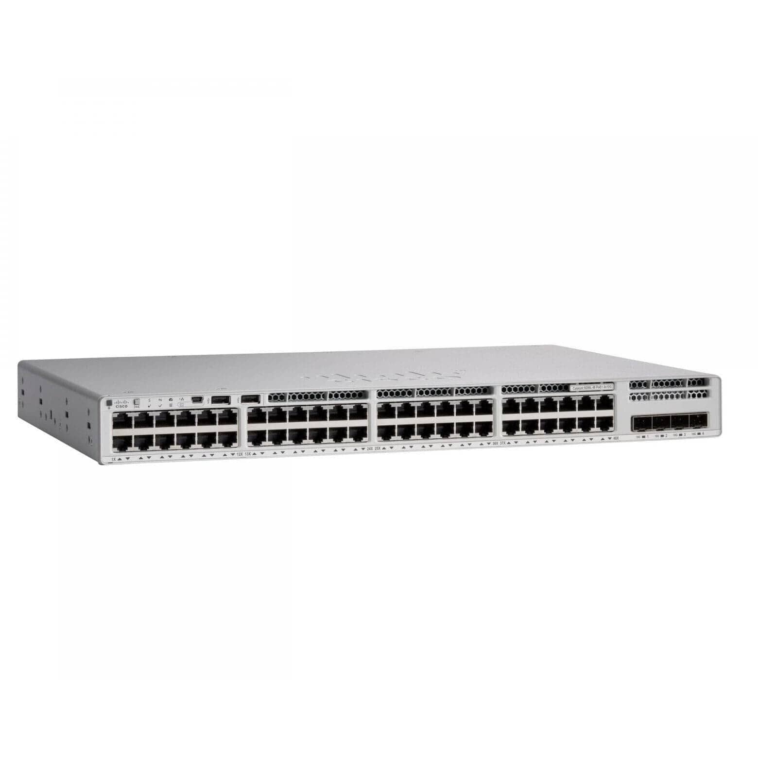 C9200L-48PL-4X-A - Cisco Catalyst 9200 Series Switch with 48 ports gigabit ethernet, Partial PoE+, 4x 10 gigabit SFP fixed uplink, Network Advantage license